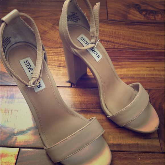 Steve Madden Shoes - Steve Madden Chunky Heels, Tan, Size 6.5